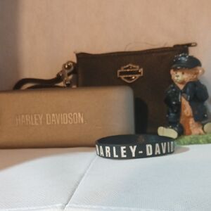 Harley-Davidson Black change purse with Logo and extras